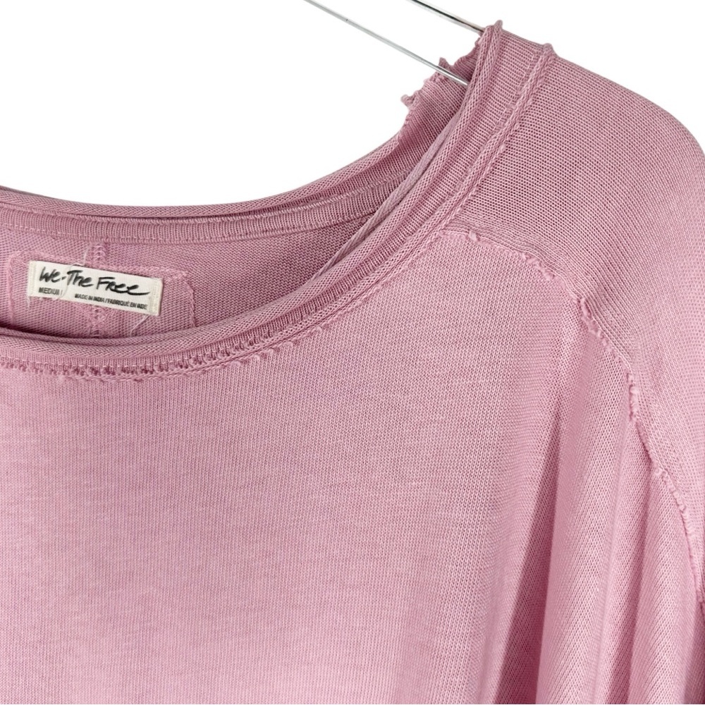 WE THE FREE Blossom Tee in Mauve Oversized Tee with Balloon Short Sleeve Medium - Picture 4 of 14